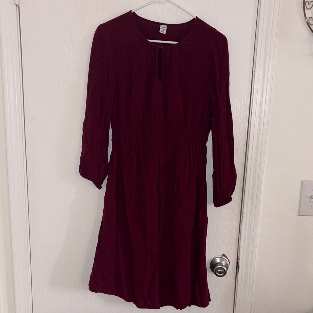 Elegant Burgundy Dress